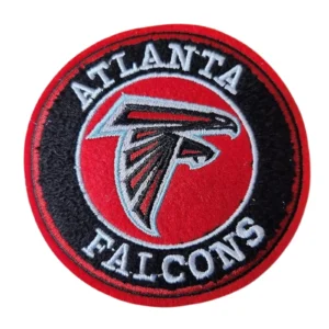 Atlanta Falcons Round Logo Black/Red Embroidery Patch