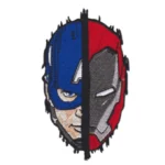 Avengers Captain America - Iron Man Head Logo Blue/Red Embroidery Patch