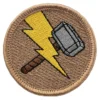 Avengers Thor Hammer Round New Logo Brown Embroidery Patch