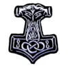 Avengers Verani Viking Thor Hammer Logo Black Embroidery Patch
