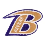 Baltimore Ravens Letter "B" Yellow Embroidery Patch