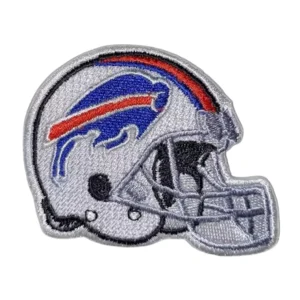 Buffalo Bills Helmet Grey Embroidery Patch