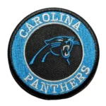 Carolina Panthers Team Logo Round Black Embroidery Patch