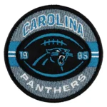 Carolina Panthers Team Logo Round Black Embroidery Patch