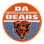 Chicago Bears Round Orange Embroidery Patch