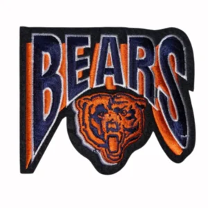Chicago Bears Shield Logo Orange/Navy Embroidery Patch