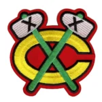 Chicago Blackhawks Home Tomahawks Logo Red Embroidery Patch
