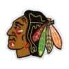 Chicago Blackhawks Indian Head Team Logo Brown Embroidery Patch