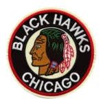 Chicago Blackhawks Round Team Logo Black Embroidery Patch