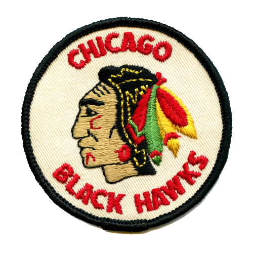 Chicago Blackhawks Vintage Round Team Logo Cream/Red Embroidery Patch