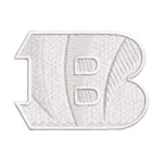 Cincinnati Bengals Emblem 'B' White Logo Embroidery Patch