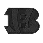 Cincinnati Bengals Ohio Football Black Logo Embroidery Patch