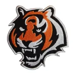 Cincinnati Bengals Tiger Head Black Embroidery Patch
