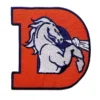 Denver Broncos BIG "D" White/Orange Embroidery Patch