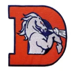 Denver Broncos BIG "D" White/Orange Embroidery Patch