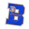 Denver Broncos Letter "B" Blue Embroidery Patch