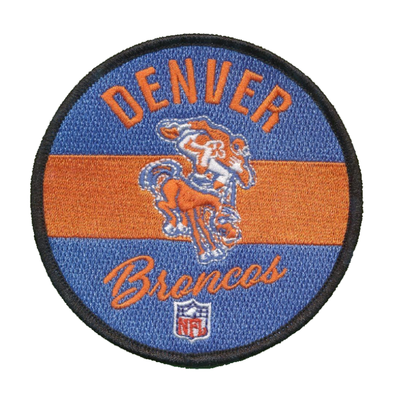 Denver Broncos Round Logo Orange/Blue Embroidery Patch