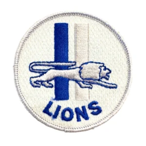 Detroit Lions Authentic Vintage Round Logo White Embroidery Patch