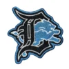 Detroit Lions Leaater "D"  Black Embroidery Patch