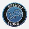 Detroit Lions Round Logo Aqua/Black Embroidery Patch