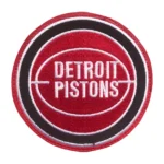 Detroit Pistons 1979-95 Round Logo Red/Black Embroidery Patch
