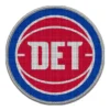 Detroit Pistons "DET" Round Logo Red/Blue Embroidery Patch