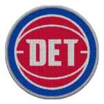 Detroit Pistons "DET" Round Logo Red/Blue Embroidery Patch