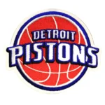 Detroit Pistons Round Red/Blue Embroidery Patch