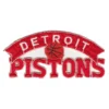 Detroit Pistons Shield Logo Black/Red Embroidery Patch
