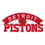 Detroit Pistons Shield Logo Black/Red Embroidery Patch