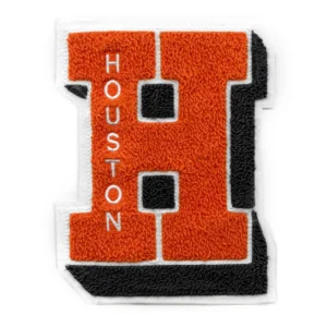 Houston Rockets H Letter Orange Chennile Patch
