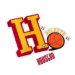 Houston Rockets Orange Chennile Patch