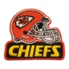 Kansas City Chiefs Helmet Red/Yellow Embroidery Patch