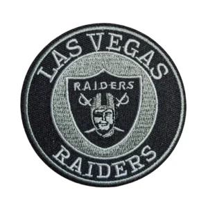 Las Vegas Raiders Round Black Logo Embroidery Patch