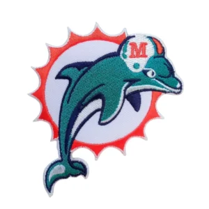 Miami Dolphins Aqua Embroidery Patch