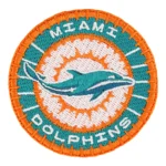 Miami Dolphins Aqua/Orange Embroidery Patch