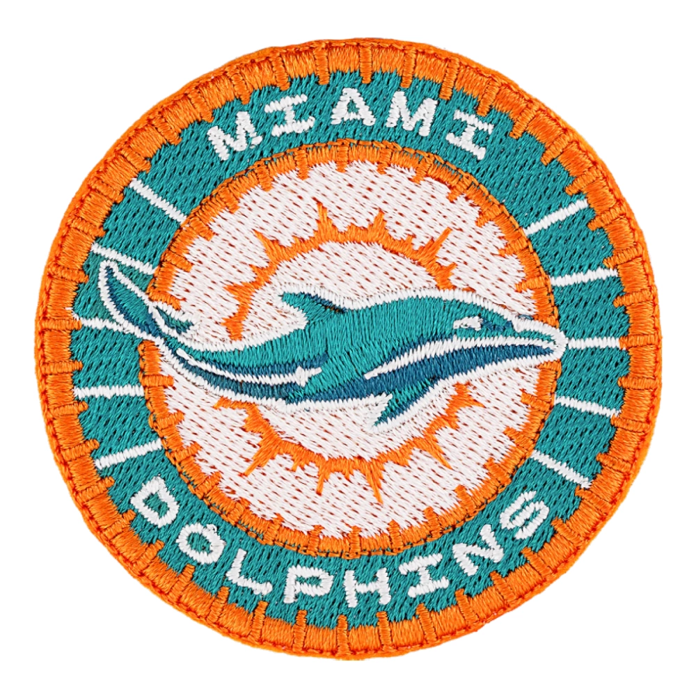 Miami Dolphins Aqua/Orange Embroidery Patch