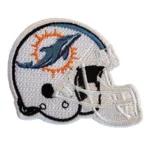 Miami Dolphins Helmet White Embroidery Patch