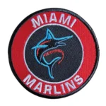 Miami Marlins Red Embroidery Patch