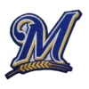 Milwaukee Brewers M Blue Embroidery Patch
