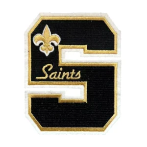 New Orleans Saints Letter "S" 1990 Black Embroidery Patch