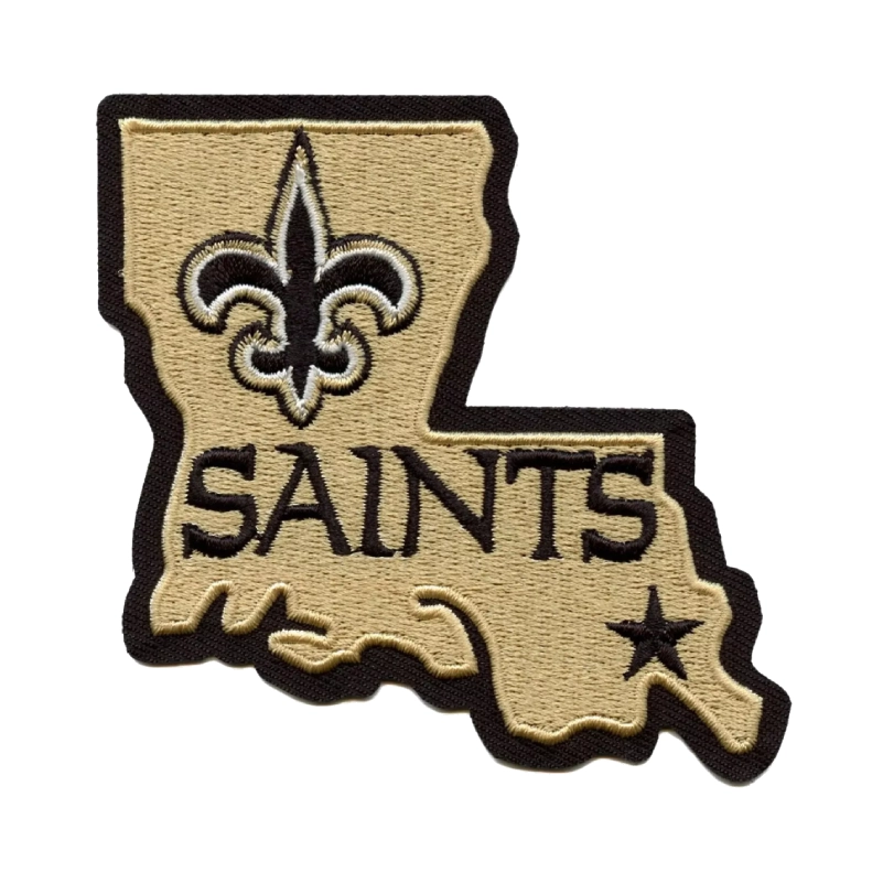 New Orleans Saints Louisiana State Team Logo Yellow Embroidery Patch