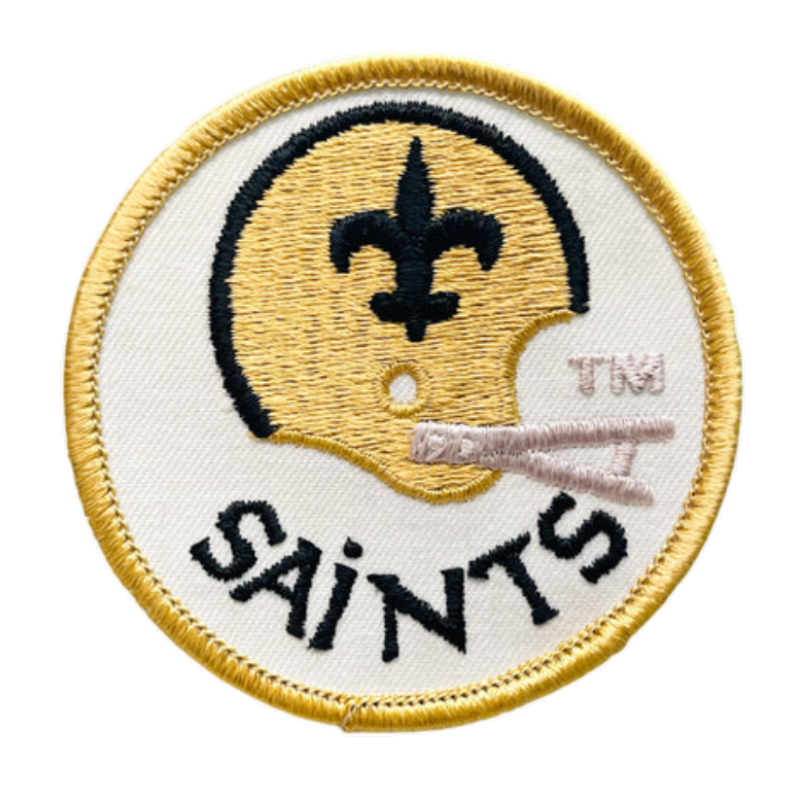 New Orleans Saints Vintage Team Round Logo Yellow Embroidery Patch