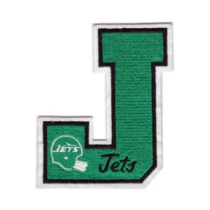 New York Jets Letter "J" Team Logo Green Embroidery Patch