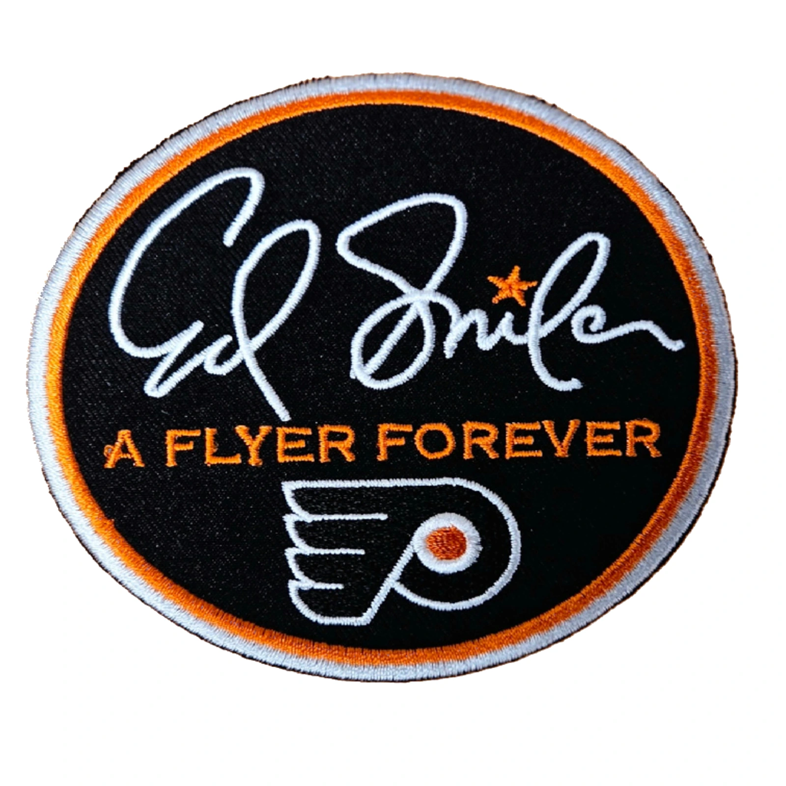 Philadelphia Flyers Ed Snider Logo Black Embroidery Patch