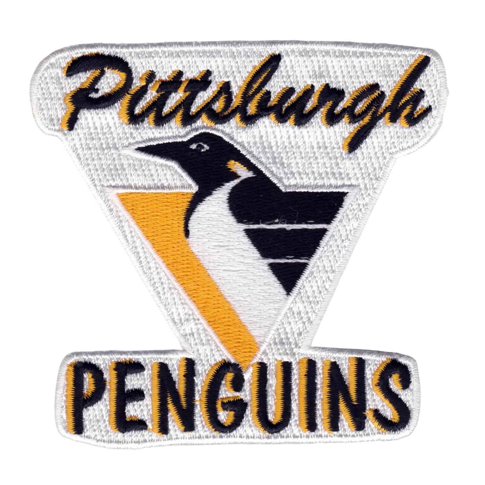 Pittsburgh Penguins 1992-2001 Vintage Team Logo Black Embroidery Patch