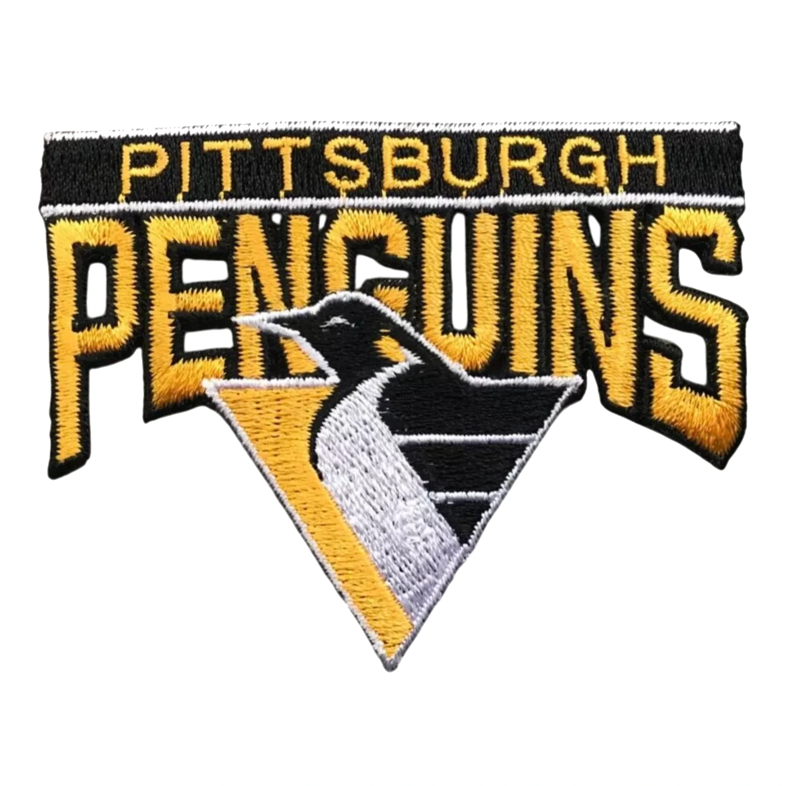 Pittsburgh Penguins 1995-98 Vintage Logo Black/Yellow Embroidery Patch