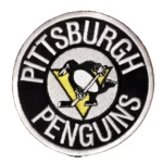 Pittsburgh Penguins Round Team Logo Black Embroidery Patch