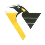 Pittsburgh Penguins Throwback Logo Black/White Embroidery Patch