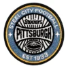 Pittsburgh Steelers 1933 Round Team Logo Black Embroidery Patch